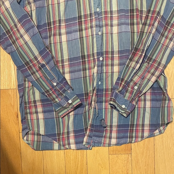 Polo by Ralph Lauren Blue, Green and Red Plaid Button-Down Shirt - Picture 10 of 10
